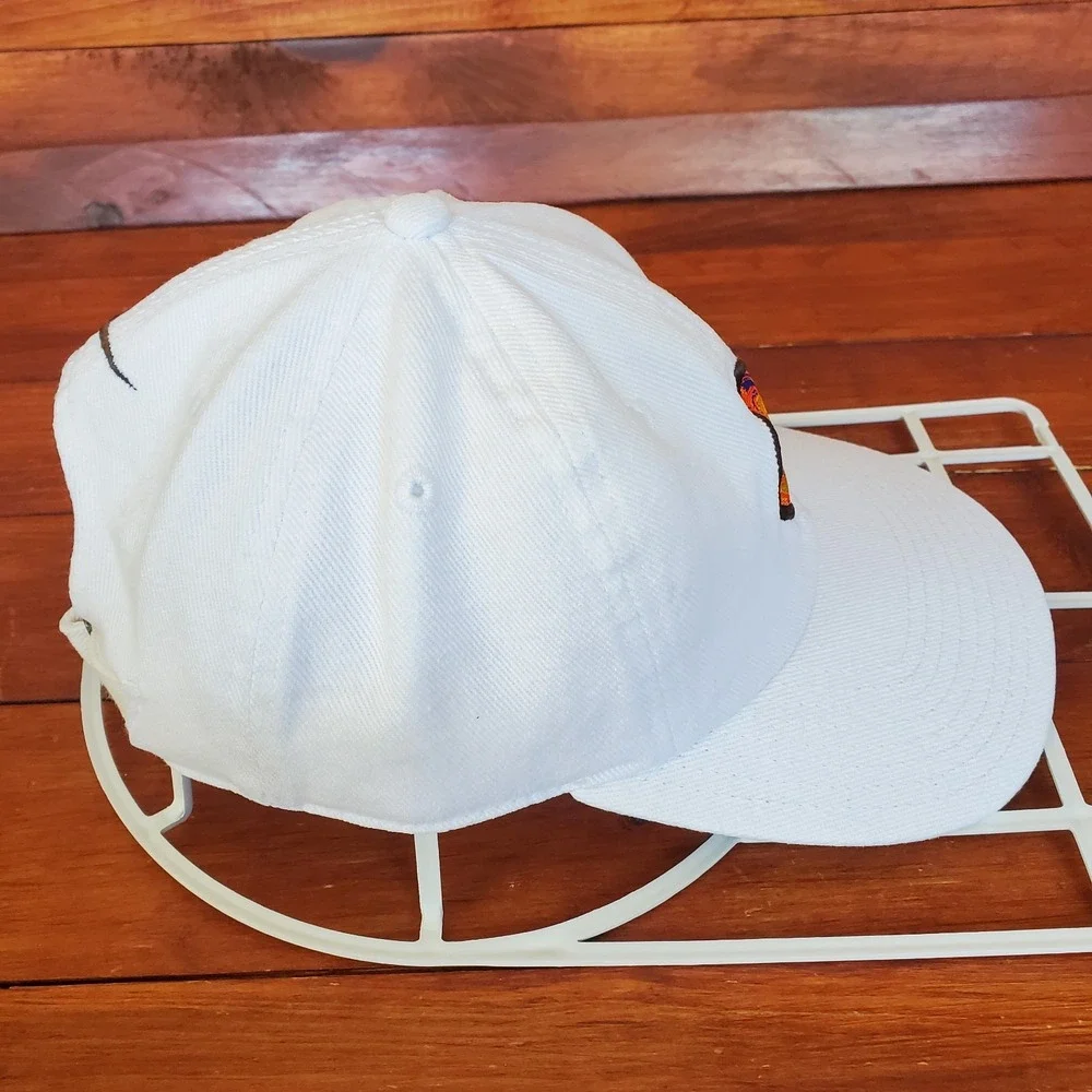 Vintage 90s Nike Tennis Hat Cap Adult Strapback White Embroidered Logo‎ Rare